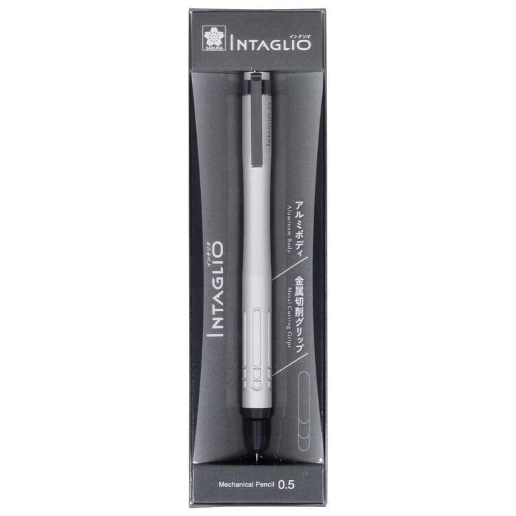 インタリオ シャープペン 0.5mm シルバー シルバー