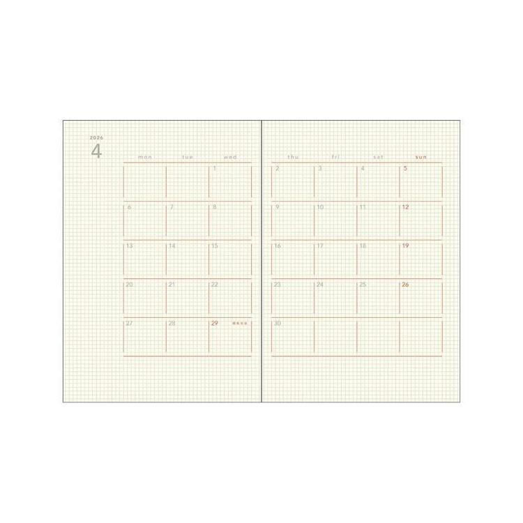 2025年12月始まり手帳 月間 B6 isshoni. E8746 ブラック ブラック