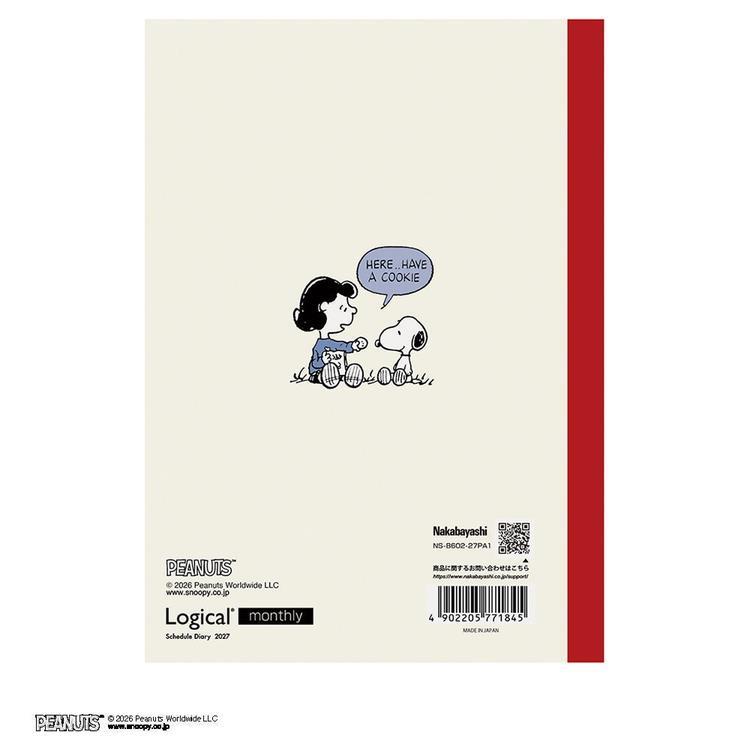 2026年12月始まり手帳 月間 B6 ロジカル PEANUTS 1 PEANUTS 1