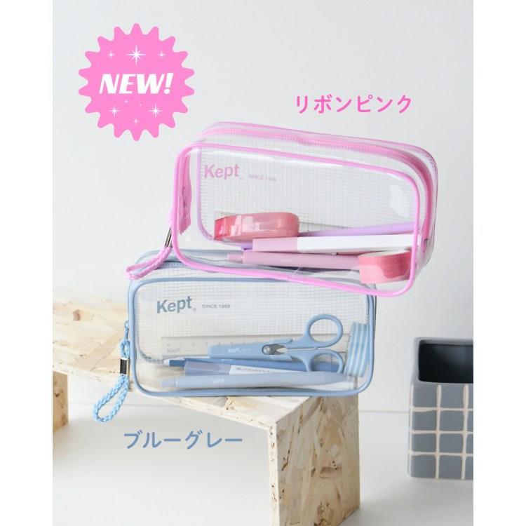 Kept クリアペンポーチ リボンピンク リボンピンク
