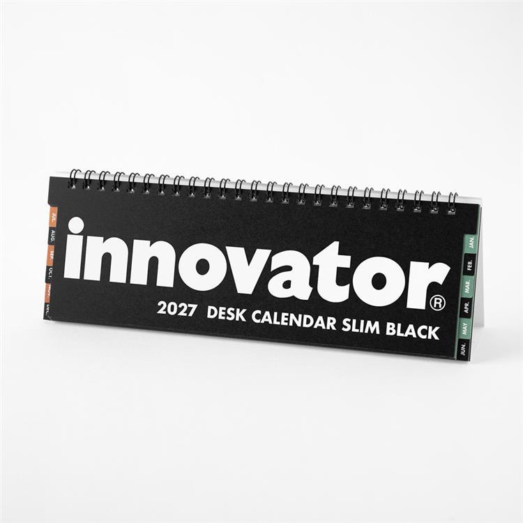 2027年1月始まりカレンダー イノベーター 卓上 スリム 黒 黒