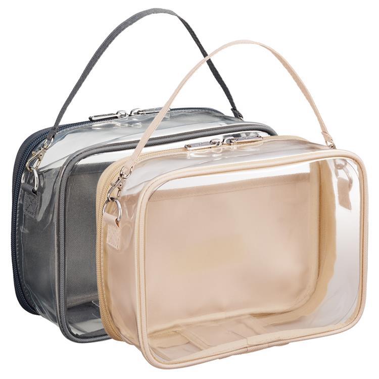 ミファ デコレーションボックスポーチ ワイド ブラック ブラック