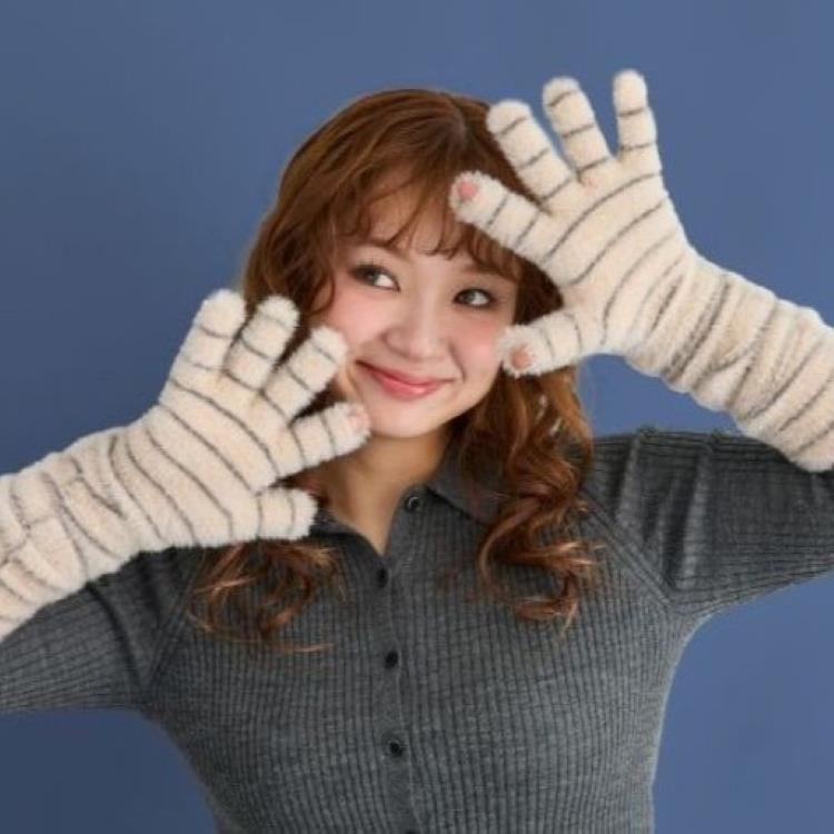 ヨキ ロングロングニットグローブ アイボリー アイボリー