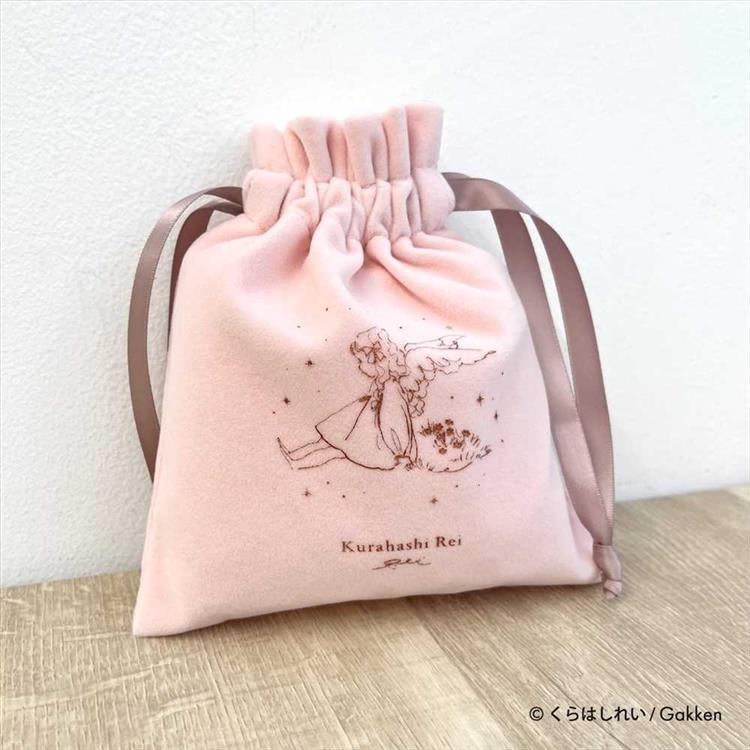 ベロア巾着 くらはしれい ピンク ピンク
