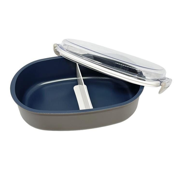 塗分けオーバルランチ 800~1100ml ネイビー お弁当箱 ネイビー