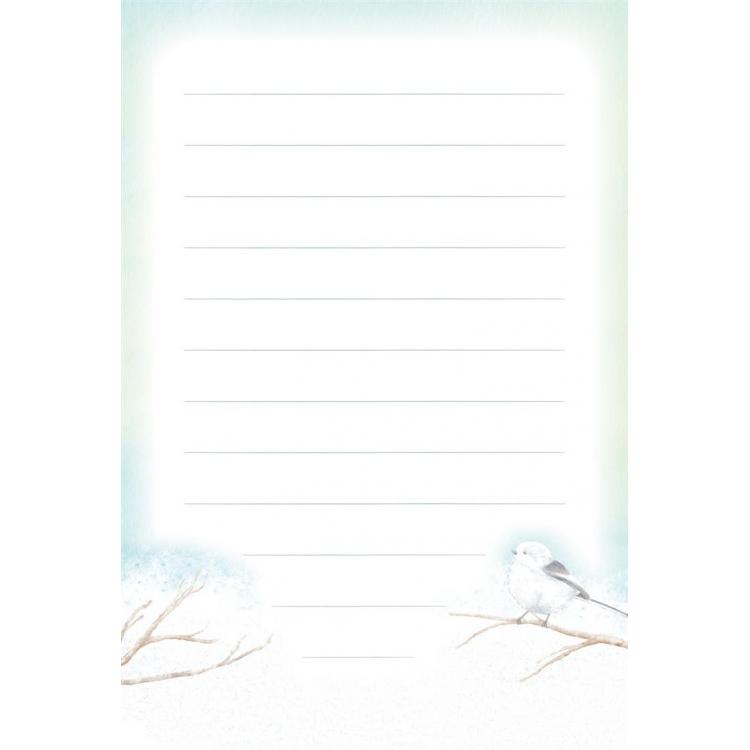 冬柄 はがき箋 シマエナガ