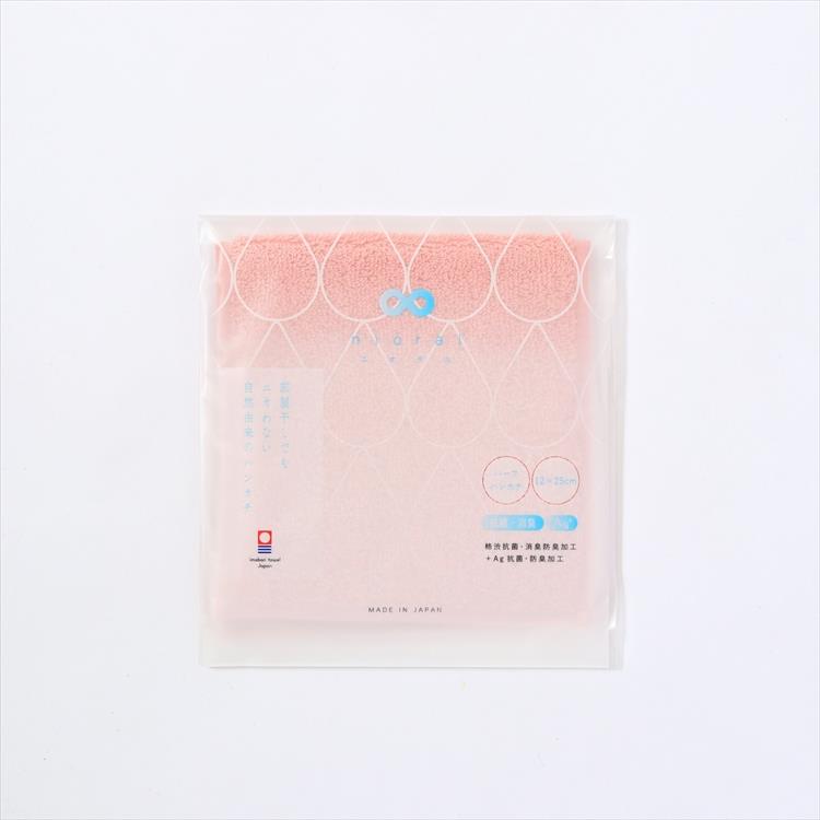 ハーフハンカチ 12×25cm ピンク ピンク