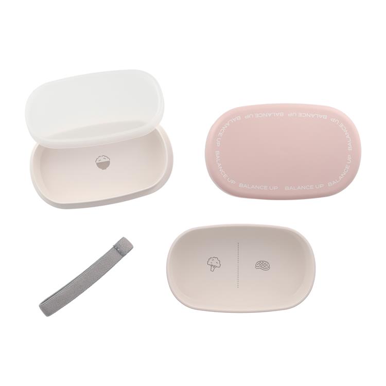 オーバルランチボックス 570ml ピンクベージュ バランスアップ お弁当箱【ロフト限定】 ピンクベージュ