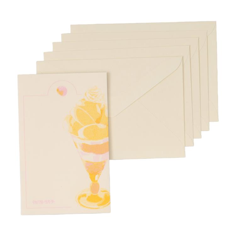 ミニレターセット タカノフルーツパーラー 桃パフェ 桃パフェ