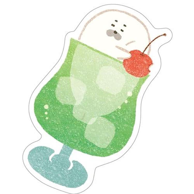 ステッカー3柄セット お菓子などうぶつ工房 クリームアザラシ クリームアザラシ