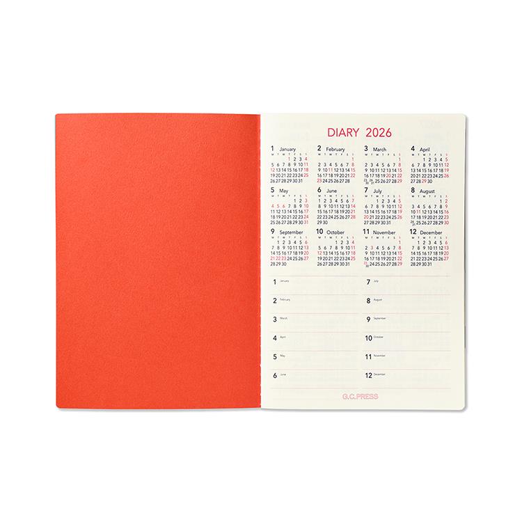 2025年12月始まり手帳 月間 B6 ハッピーモチーフ 太陽 太陽