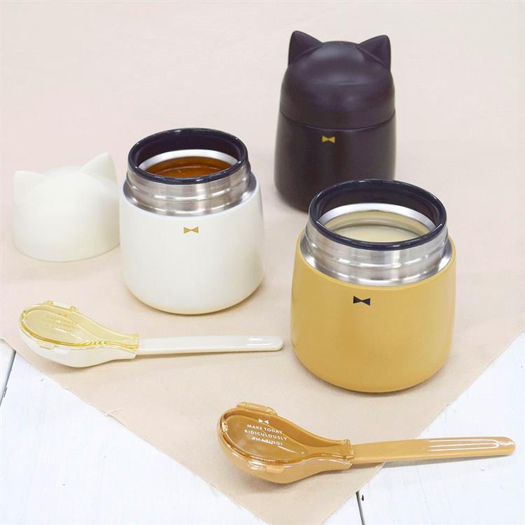 卸直営店（お得な特別割引価格） 【スープジャー】ねこみみステンレススープポット◈３２０ml◈シャトン 通販 
