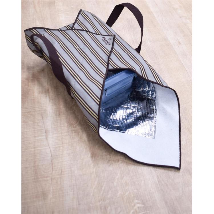 ハンドル付くっつく保冷クロス 40×40cm ネイビー ネイビー