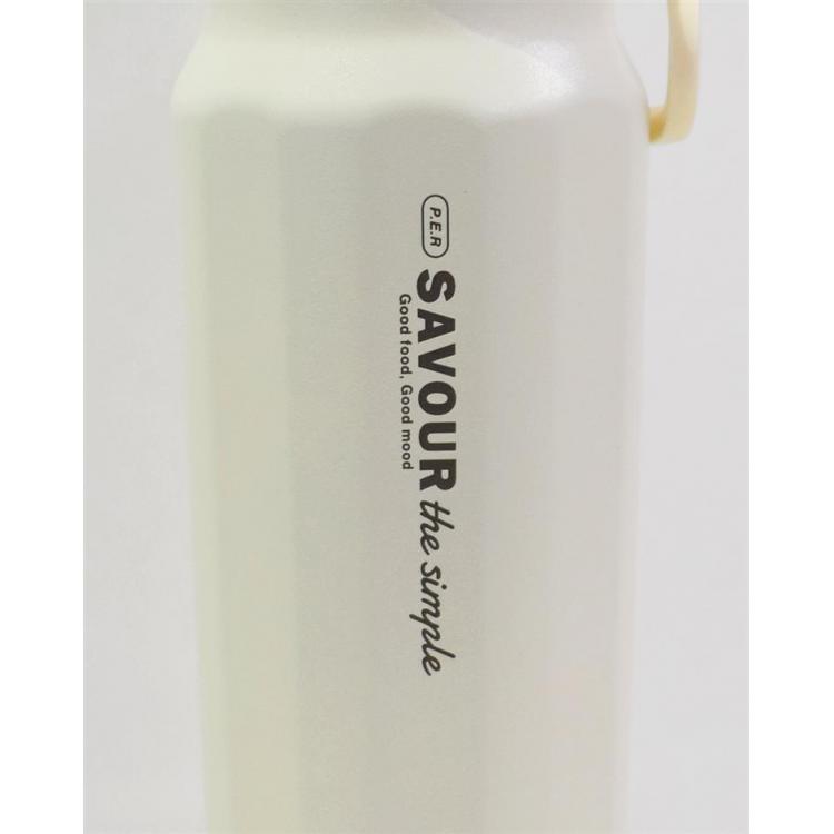 ステンレス直飲みボトル 740ml ホワイト 水筒(ホワイト): ホーム