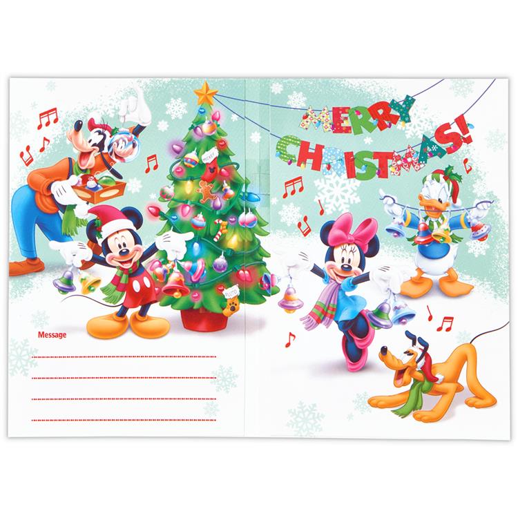 クリスマスオルゴールカード ディズニー 仲間たち 赤ベル ツリー ステーショナリー ロフト公式通販サイト Loft