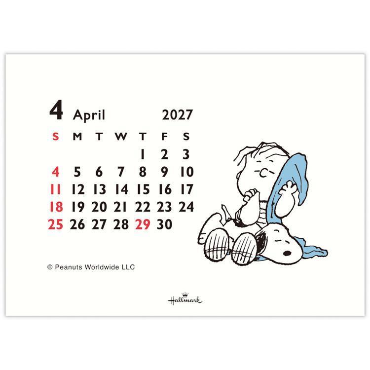 2027年1月始まりカレンダー 卓上 メモ付き PEANUTS スヌーピー スヌーピー