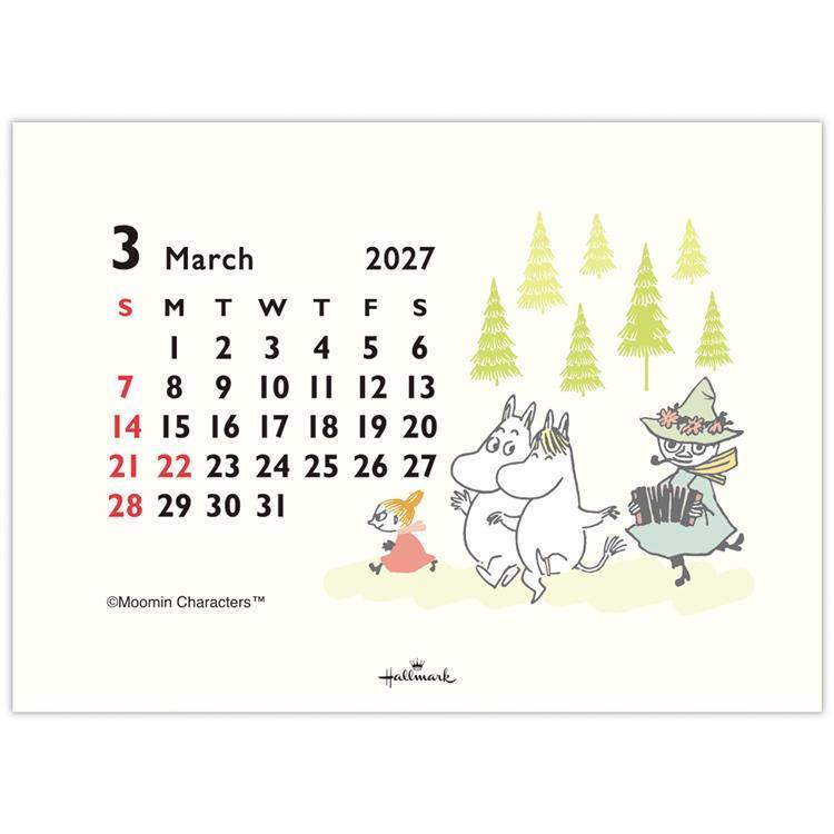 2027年1月始まりカレンダー 卓上 メモ付き ムーミン ムーミン