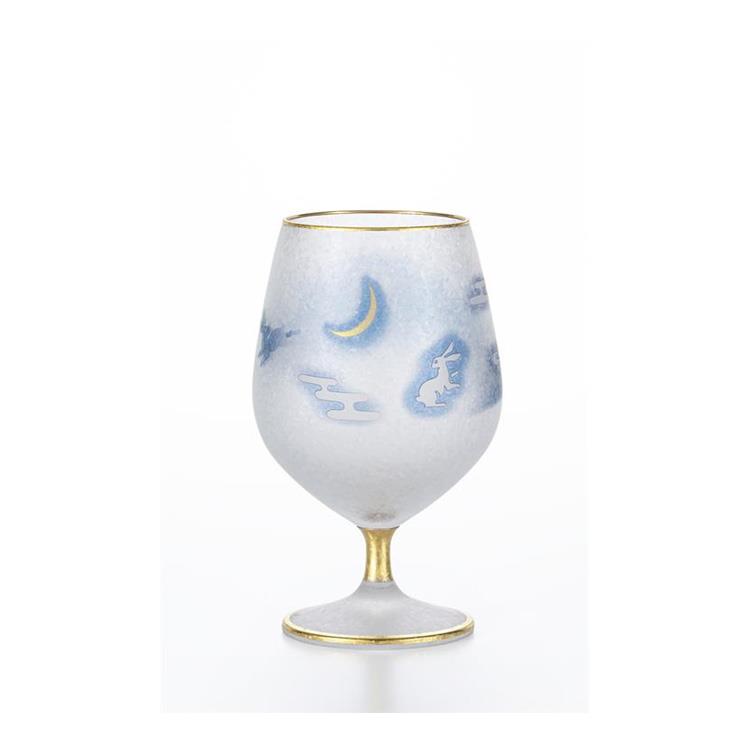 プレミアム 富士月兎図 脚付杯 210ml