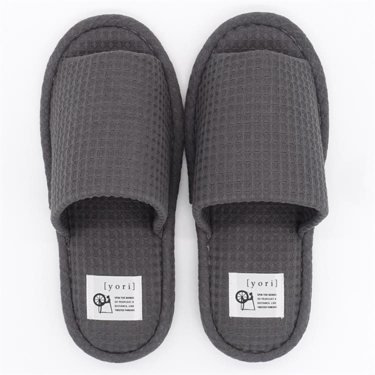 yori ワッフルスリッパ L 25~27cm チャコール チャコールL