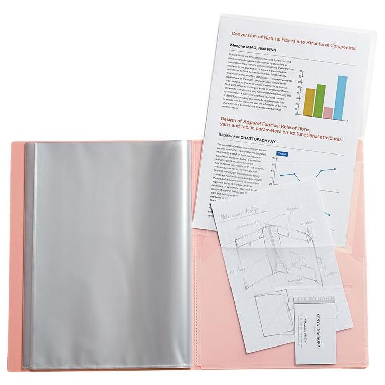 フェイバリッツ クリアファイル 40ポケット 透明 透明