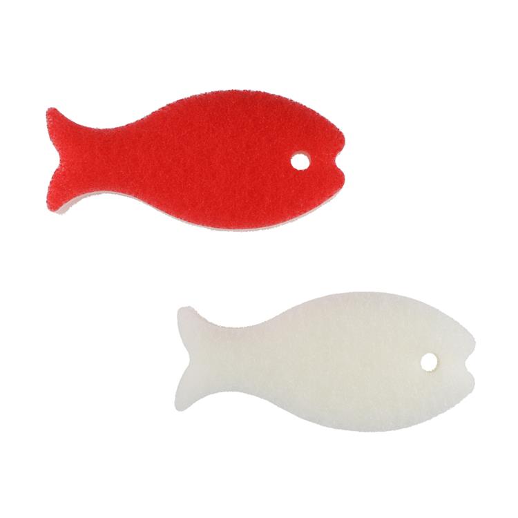 おさかなスポンジ ご挨拶ギフトセット レッド・ホワイト 2個入 レッド・ホワイト