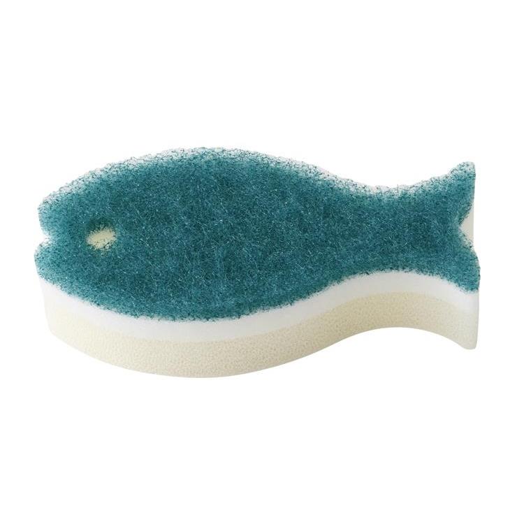 おさかなスポンジ 冬のきらめき 2個入 フォレストグリーン フォレストグリーン