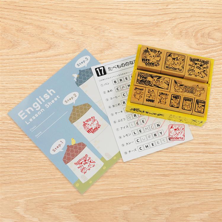 英語の木製ごほうびスタンプ ポケットモンスター