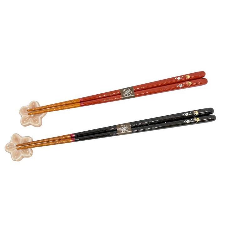 箸蔵 さくらさく 桜富士ペア 落雁箸置付