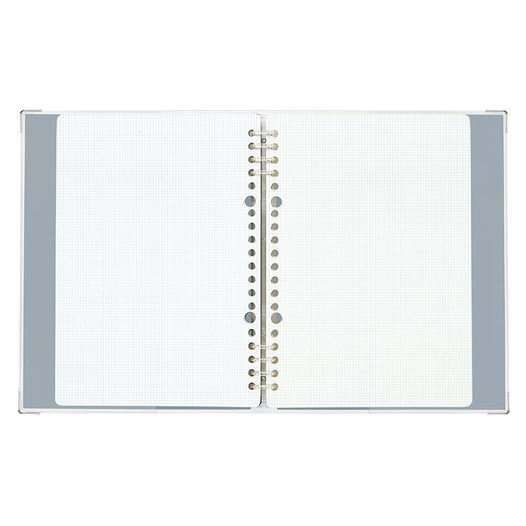 2mmグリッド バインダーノート A5 グレー グレー
