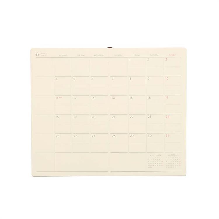 2026年10月始まり手帳 月間 B6スリム シャイン ピンク ピンク