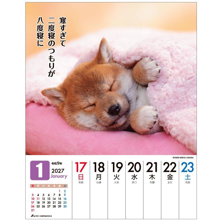 2027年1月始まりカレンダー 卓上 だってシバだもの。