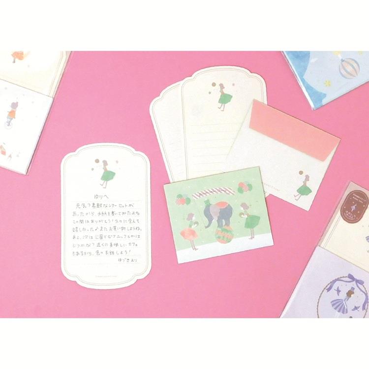 ミニレターセット ゆめいろサーカス ふたごがお出迎え ふたごがお出迎え