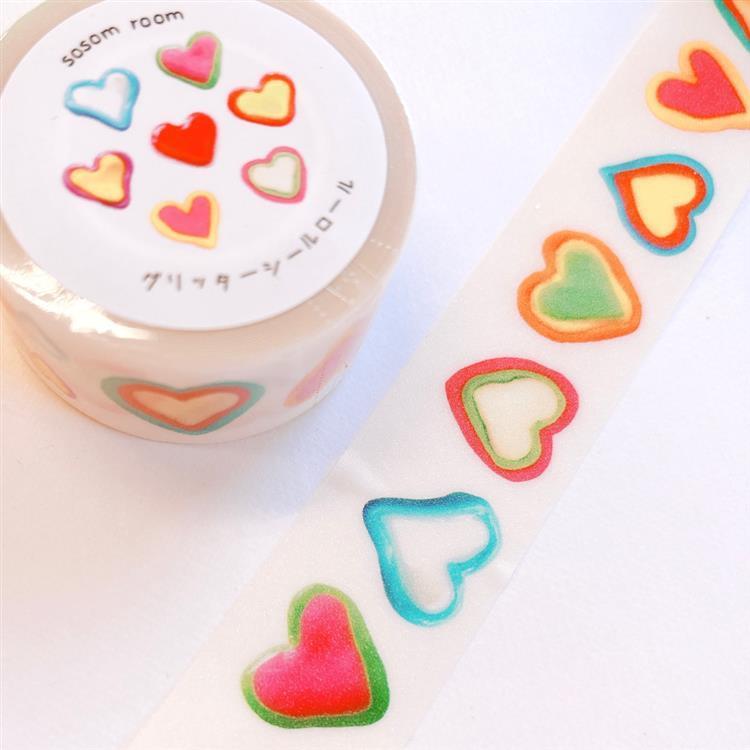 グリッターシールロール sosom room ハート ハート