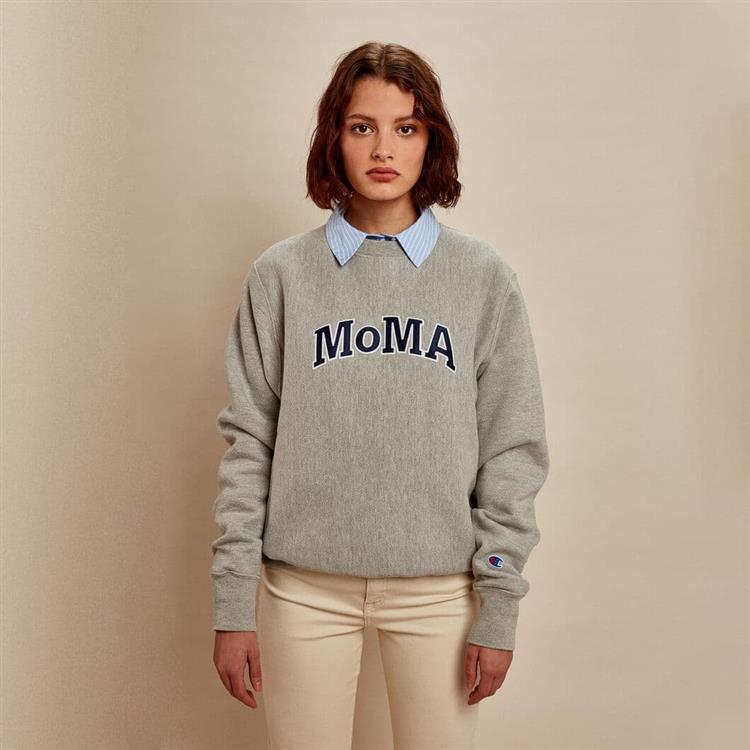Champion クルーネックスウェットシャツ MoMA Edition グレー