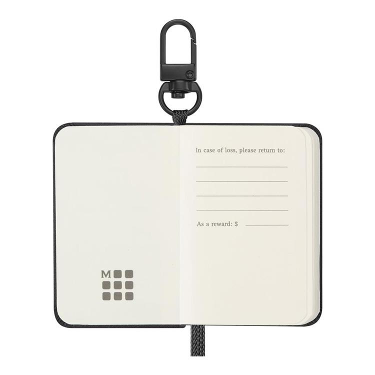 ミニノートブックチャーム ハードカバー 無地 ブラック