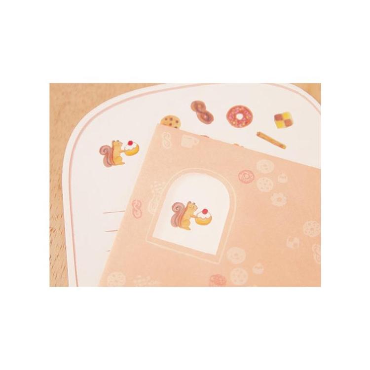 あわいろ水彩 レターセット りすとおやつ りすとおやつ