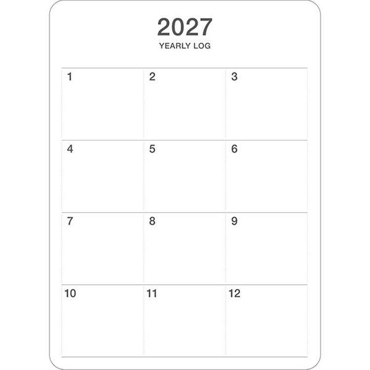 2027年1月始まり手帳 月間 B6 カスタムダイアリーステッカーズ プレーン