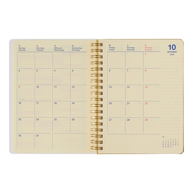 ２０２３年１０月始まり手帳　月間　Ｌ　ロルバーン　ラテ　ライトピンク ライトピンク