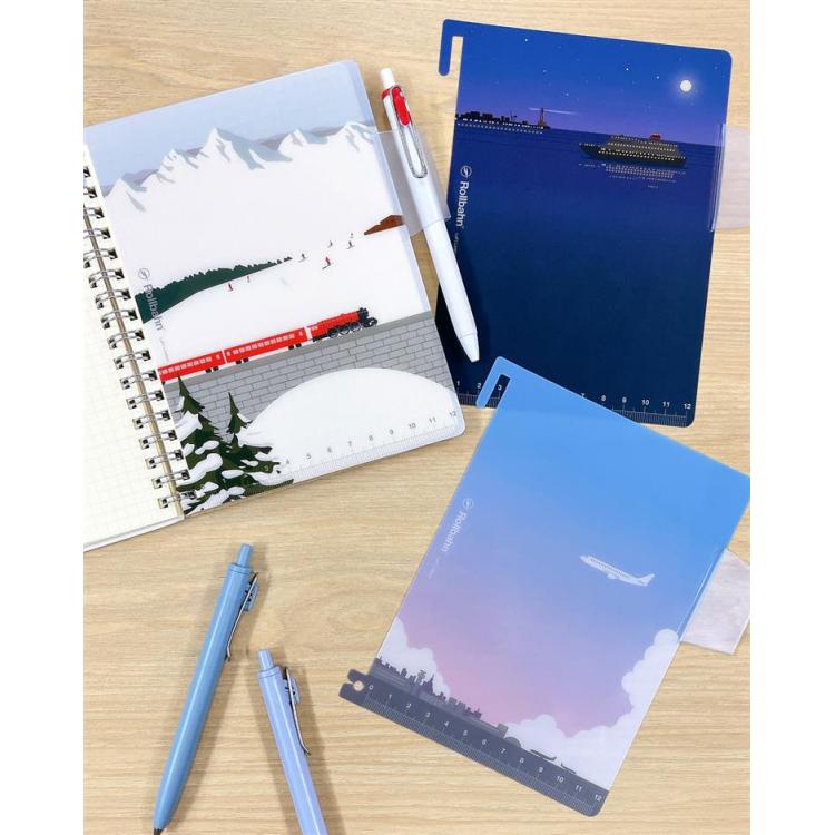 ロルバーン 下敷き ポケット付きメモL用 トレイン【ロフト限定】 Train(トレイン)