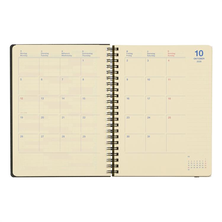 2026年10月始まり手帳 月間 A5 ロルバーンダイアリー gyunyuya グリーン グリーン