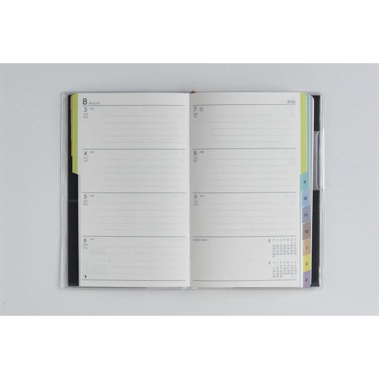 2026年3月始まり手帳 週間ブロック B7 ティーズビューインデックス2(652)ブラック