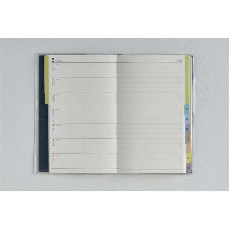 2026年3月始まり手帳 週間レフト B7 ティーズビューインデックス4(654)紺