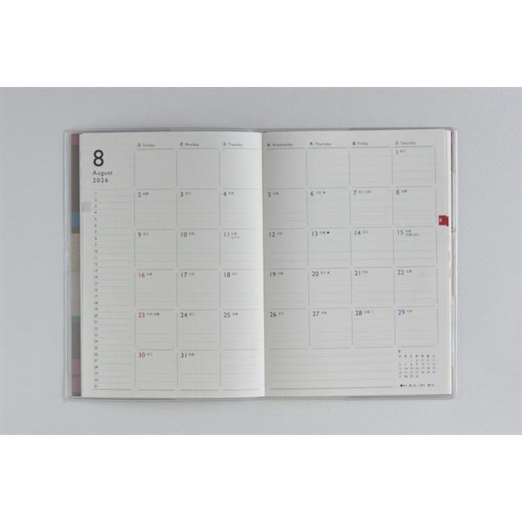 2026年3月始まり手帳 月間 B6 クレール(681)