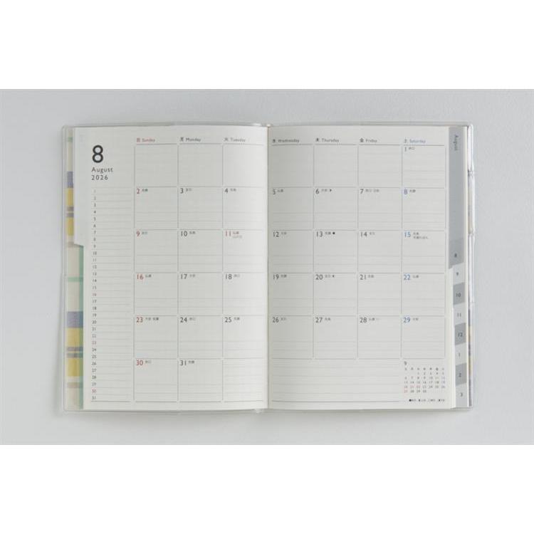 2026年3月始まり手帳 月間 B6 クレールインデックス3(688)