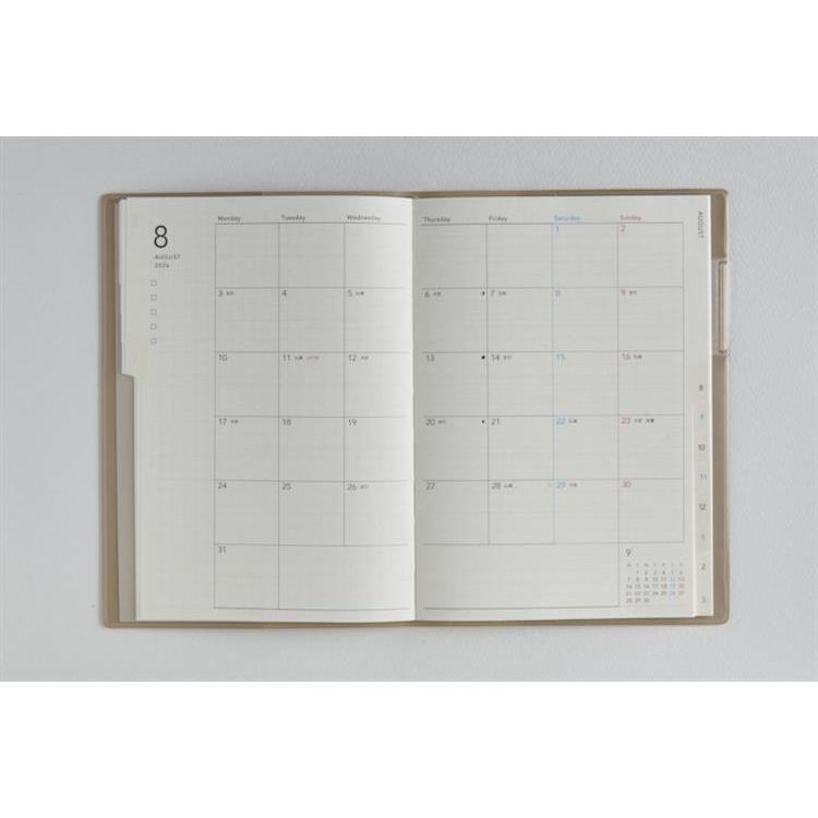 2026年3月始まり手帳 月間 B6 トリンコ2(714)グレージュ グレージュ