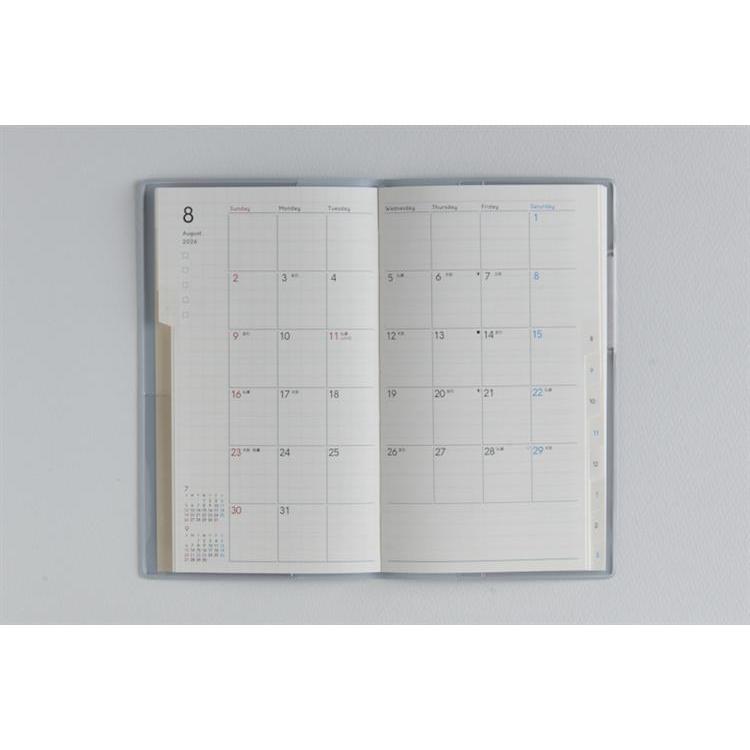 2026年3月始まり手帳 月間 B7 トリンコ3(732)クールブルー クールブルー