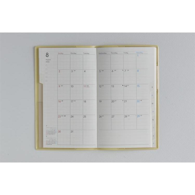 2026年3月始まり手帳 月間 B7 トリンコ3(733)バターイエロー バターイエロー