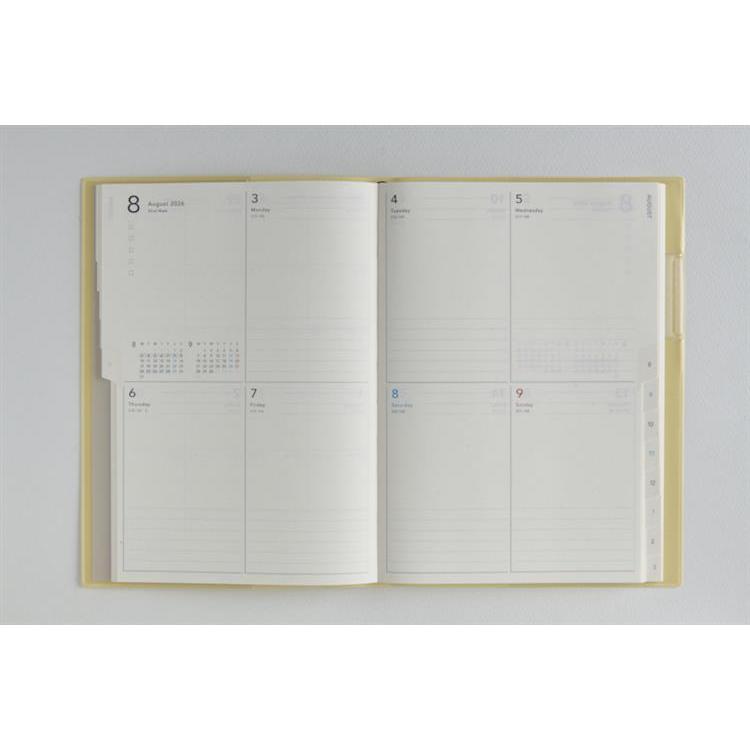 2026年4月始まり手帳 週間ブロック A5 トリンコ10(742)バターイエロー バターイエロー