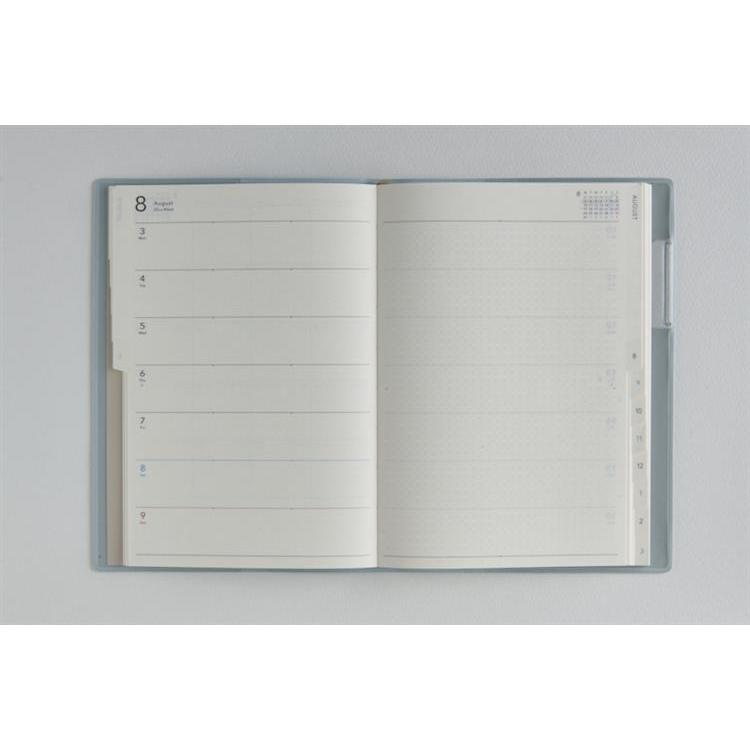 2026年4月始まり手帳 週間レフト B6 トリンコ6(745)ブルーグレー ブルーグレー