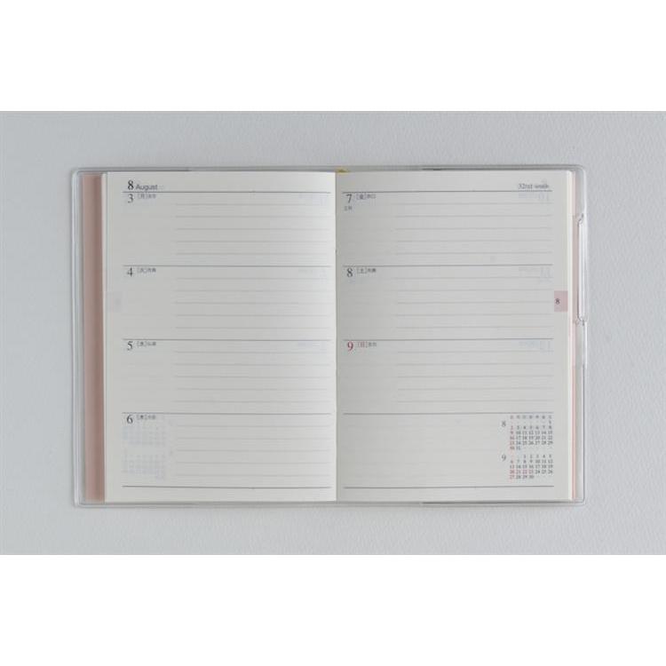2026年3月始まり手帳 週間ブロック B7 ティーズピュア3(761)ピンク